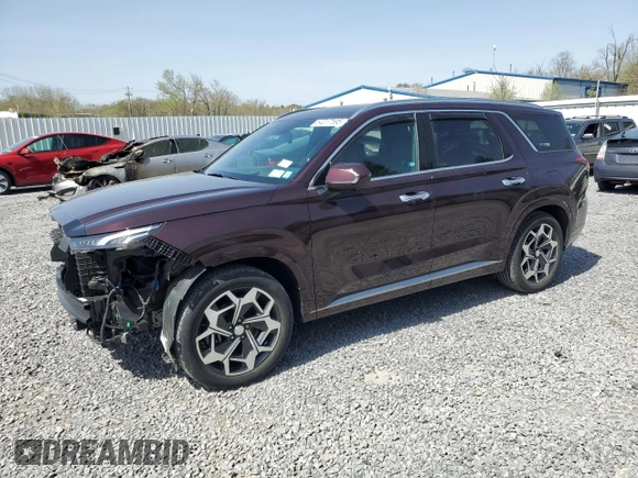 2022 Hyundai Palisade Calligraphy z VIN KM8R74HE0NU376803, wystawiony jako Copart lot #54317595 z przebiegiem 10 715 mil mil oraz Szkody całkowita. Historia ofert i sprzedaży dostępna na DreamBid. Obrazek 1.