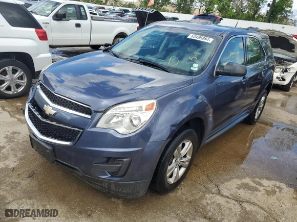 2013 Chevrolet Equinox LS with VIN 2GNALBEK4D6141272, listed as a Copart auction lot 53496984 with 115,598 mi miles and Salvage Title. Bid and sale history available at carsss.com. Image 1.