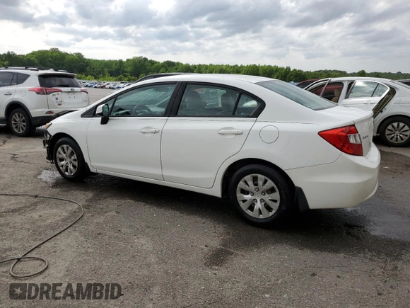 2012 Honda Civic LX с VIN 19XFB2F57CE098877, выставлен на аукционе Copart как лот 56989265 с пробегом 136 036 миль миль и Списание • Salvage title. История ставок и продаж доступна на DreamBid. Изображение 2.