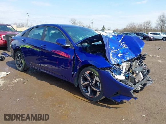 2023 Hyundai Elantra SEL with VIN KMHLS4AG3PU500887, listed as a IAAI auction lot 41908373 with 35,067 mi miles and . Bid and sale history available at DreamBid. Image 1.