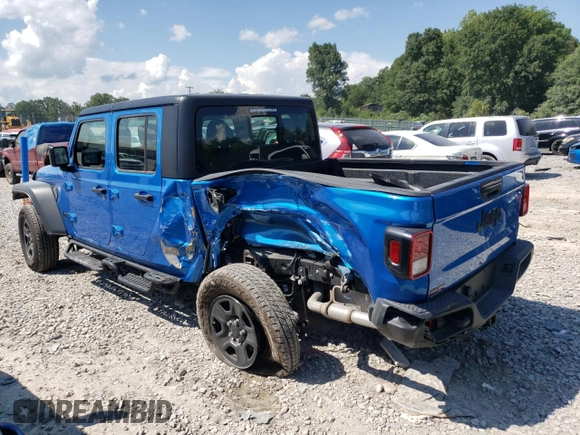 2024 Jeep Gladiator Sport z VIN 1C6JJTAG3RL123552, wystawiony jako Copart lot #62649885 z przebiegiem 4 304 mil mil oraz Szkoda całkowita • Salvage title. Historia ofert i sprzedaży dostępna na DreamBid. Obrazek 2.
