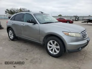 2005 Infiniti FX35 with VIN JNRAS08U95X104555, listed as a Copart auction lot 78633194 with 0 mi miles and Salvage Title. Bid and sale history available at carsss.com. Image 4.
