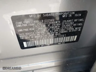 2024 Subaru Forester Wilderness with VIN JF2SKAJC8RH528841, listed as a IAAI auction lot 41747909 with 2,025 mi miles. Bid and sale history available at carsss.com. Image 9.