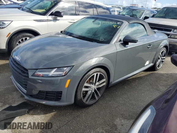 2016 Audi TT 2.0T with VIN TRUT5CFV7G1018735, listed as a Copart auction lot 74772874 with 52,843 mi miles and Non Repairable. Bid and sale history available at carsss.com. Image 1.
