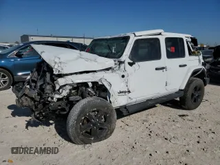2021 Jeep Wrangler Unlimited Sahara High Altitude with VIN 1C4HJXEN6MW769506, listed as a Copart auction lot 83273564 with Not provided miles and Salvage title. Bid and sale history available at DreamBid. Image 1.