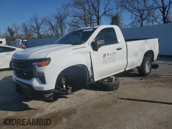 2022 Chevrolet Silverado 1500 Work Truck with VIN 3GCNAAEK2NG525602, listed as a Copart auction lot 49169165 with 107,803 mi miles and Non Repairable. Bid and sale history available at DreamBid. Image 1.