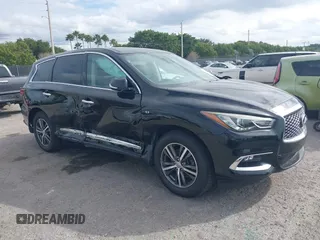 2019 Infiniti QX60 LUXE with VIN 5N1DL0MN0KC549578, listed as a IAAI auction lot 41362311 with 162,457 mi miles. Bid and sale history available at carsss.com. Image 1.