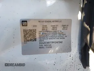 2023 Chevrolet Malibu LS with VIN 1G1ZC5ST7PF247342, listed as a IAAI auction lot 42143527 with Not Provided miles and . Bid and sale history available at DreamBid. Image 9.