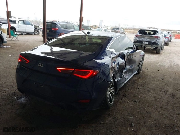 2018 Infiniti Q60 3.0t LUXE with VIN JN1EV7EK0JM340059, listed as a IAAI auction lot 41165109 with 50,751 mi miles. Bid and sale history available at carsss.com. Image 4.