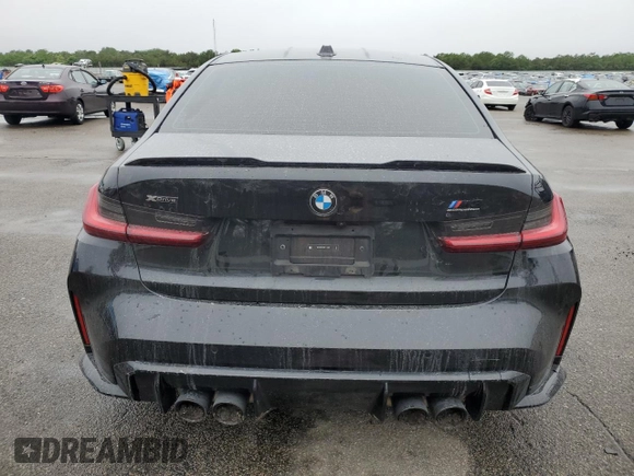 2024 BMW M3 Competition xDrive with VIN WBS43AY0XRFT17144, listed as a Copart auction lot 60822865 with 34,710 mi miles and Salvage title. Bid and sale history available at DreamBid. Image 6.