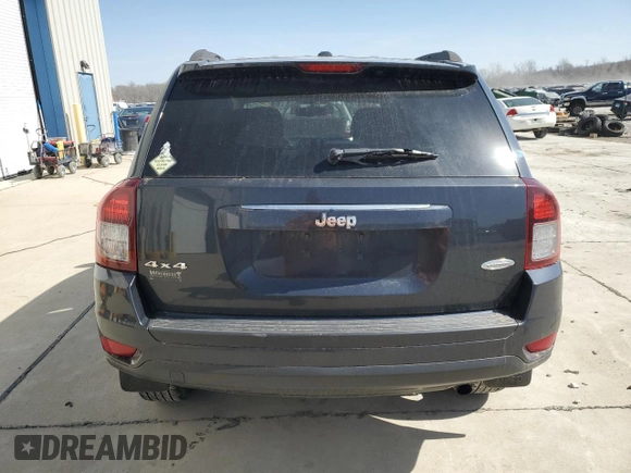 2014 Jeep Compass Latitude with VIN 1C4NJDEB8ED530267, listed as a Copart auction lot 49358905 with 184,965 mi miles and Salvage Title. Bid and sale history available at DreamBid. Image 6.