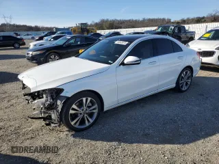 2021 Mercedes-Benz C 300 with VIN W1KWF8DBXMR643580, listed as a Copart auction lot 44043075 with 26,458 mi miles and Salvage Title. Bid and sale history available at carsss.com. Image 1.
