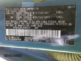 2018 Toyota 4Runner SR5 z VIN JTEBU5JR5J5488241, wystawiony jako IAAI lot #41997070 z przebiegiem 68 551 mil mil oraz . Historia ofert i sprzedaży dostępna na DreamBid. Obrazek 9.