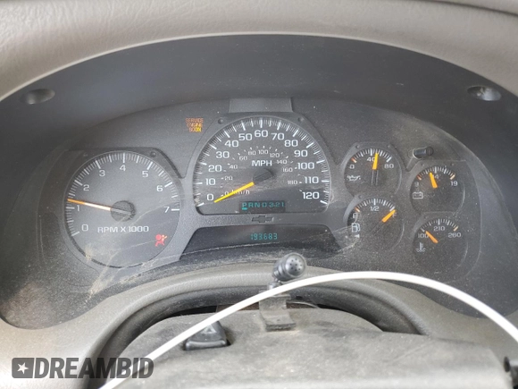 2003 Chevrolet TrailBlazer LS with VIN 1GNDT13SX32240071, listed as a Copart auction lot 52733205 with 193,683 mi miles and Salvage Title. Bid and sale history available at DreamBid. Image 9.