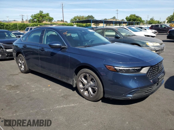 2023 Honda Accord EX-L with VIN 1HGCY2F63PA047073, listed as a Copart auction lot 57322505 with 16,436 mi miles and Salvage title. Bid and sale history available at DreamBid. Image 4.