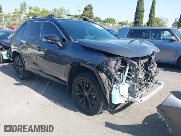 2023 Toyota RAV4 Hybrid XSE with VIN 4T3E6RFV6PU120175, listed as a IAAI auction lot 42499631 with 27,452 mi miles and . Bid and sale history available at DreamBid. Image 1.
