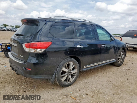 2015 Nissan Pathfinder Platinum with VIN 5N1AR2MN7FC684799, listed as a Copart auction lot 63605825 with 171,110 mi miles and Clean title. Bid and sale history available at DreamBid. Image 3.
