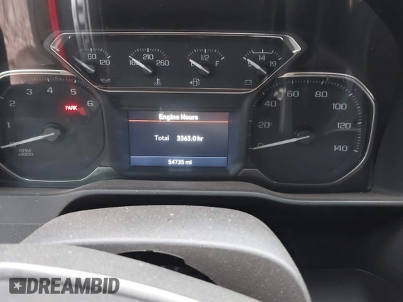 2021 GMC Sierra 1500 AT4 with VIN 3GTP9EEL1MG465554, listed as a IAAI auction lot 41279381 with 54,735 mi miles. Bid and sale history available at carsss.com. Image 7.