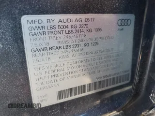 2017 Audi allroad Premium Plus with VIN WA18NAF44HA172889, listed as a Copart auction lot 46119265 with 87,886 mi miles and Salvage Title. Bid and sale history available at carsss.com. Image 12.