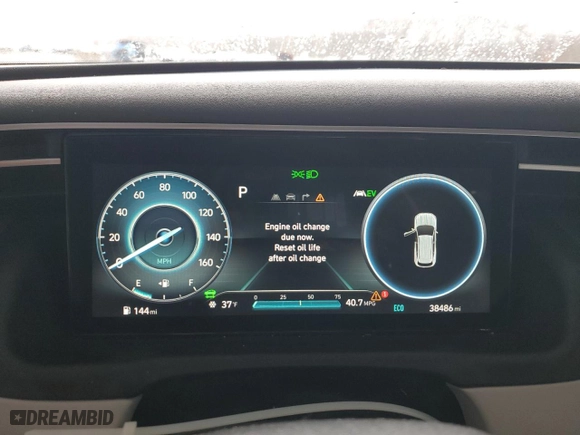 2023 Hyundai Tucson Hybrid SEL Convenience with VIN KM8JFCA12PU134504, listed as a Copart auction lot 49889345 with 38,486 mi miles and Clean Title. Bid and sale history available at carsss.com. Image 9.
