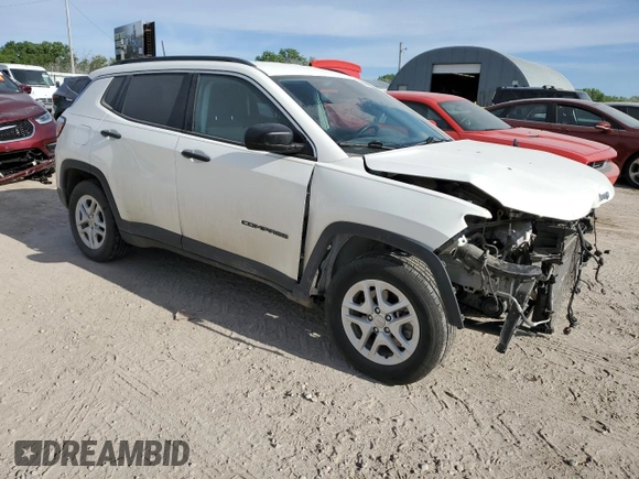 2021 Jeep Compass Sport z VIN 3C4NJCAB0MT553051, wystawiony jako Copart lot #56959425 z przebiegiem 37 753 mil mil oraz Szkoda całkowita • Salvage title. Historia ofert i sprzedaży dostępna na DreamBid. Obrazek 4.