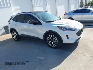 2020 Ford Escape SE Sport Hybrid with VIN 1FMCU0BZ9LUB38786, listed as a IAAI auction lot 41956203 with 43,310 mi miles and . Bid and sale history available at DreamBid. Image 1.