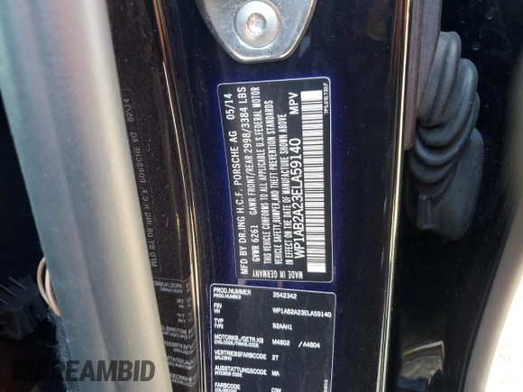 2014 Porsche Cayenne S with VIN WP1AB2A23ELA59140, listed as a Copart auction lot 86061274 with Not provided miles and Salvage title. Bid and sale history available at DreamBid. Image 13.