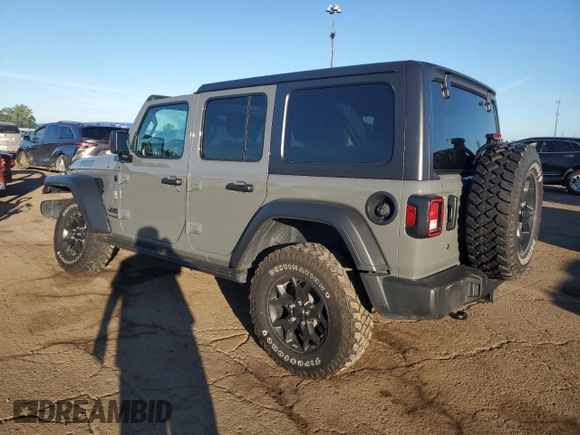 2021 Jeep Wrangler Unlimited Sport Altitude with VIN 1C4HJXDG7MW636496, listed as a Copart auction lot 69682504 with 29,752 mi miles and Salvage Title. Bid and sale history available at carsss.com. Image 2.