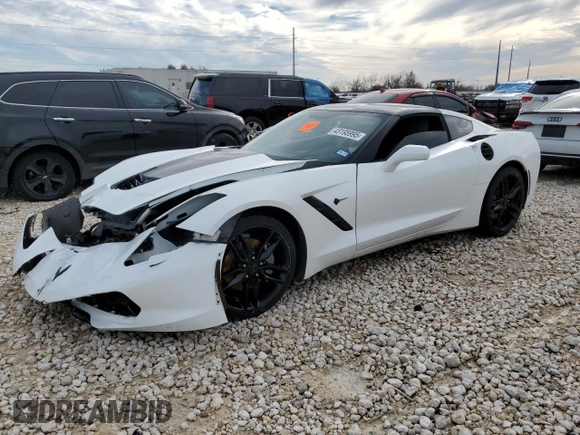 2018 Chevrolet Corvette 2LT with VIN 1G1YD2D70J5101448, listed as a Copart auction lot 43195995 with 34,473 mi miles and Salvage Title. Bid and sale history available at DreamBid. Image 1.
