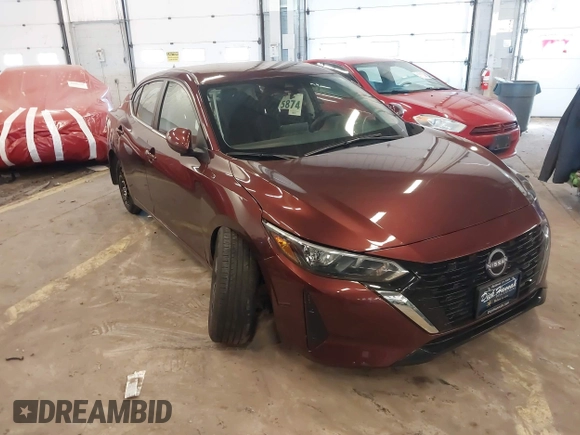 2024 Nissan Sentra SV with VIN 3N1AB8CV8RY343682, listed as a IAAI auction lot 41679896 with 3,109 mi miles. Bid and sale history available at carsss.com. Image 1.