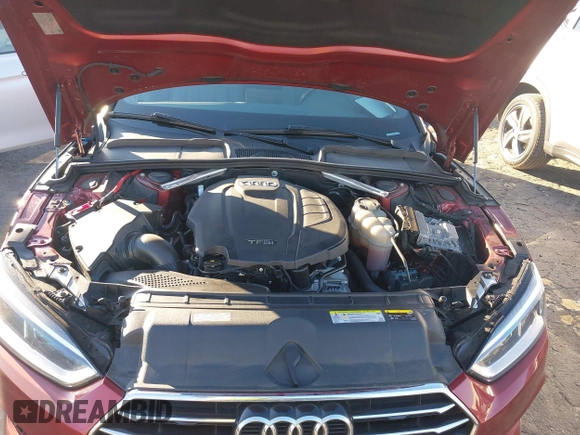 2019 Audi A5 Sportback Premium with VIN WAUANCF57KA054688, listed as a IAAI auction lot 41227350 with 1 mi miles. Bid and sale history available at carsss.com. Image 10.