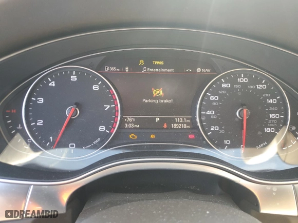 2012 Audi A6 3.0T Prestige with VIN WAUHGAFCXCN138140, listed as a Copart auction lot 53477255 with 189,218 mi miles and Clean Title. Bid and sale history available at carsss.com. Image 9.