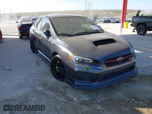 2019 Subaru WRX STI with VIN JF1VA2S67K9821617, listed as a IAAI auction lot 41480430 with 26,784 mi miles. Bid and sale history available at carsss.com. Image 1.
