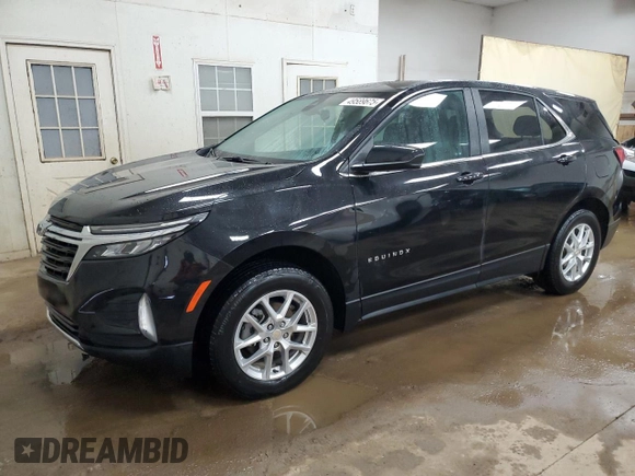 2023 Chevrolet Equinox LT with VIN 3GNAXUEG0PL147369, listed as a Copart auction lot 49589675 with 43,528 mi miles and Salvage title. Bid and sale history available at DreamBid. Image 1.