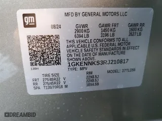 2024 GMC Acadia AWD Elevation with VIN 1GKENNKS3RJ210817, listed as a Copart auction lot 47074575 with 0 mi miles and Clean Title. Bid and sale history available at carsss.com. Image 13.