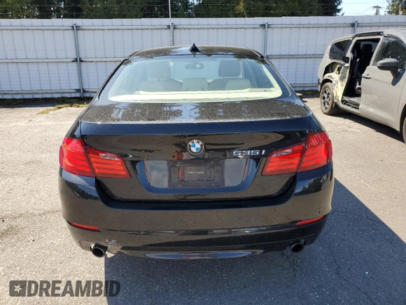 2011 BMW 5 Series 535i with VIN WBAFR7C56BC604800, listed as a Copart auction lot 53916605 with 85,442 mi miles and Salvage Title. Bid and sale history available at carsss.com. Image 6.