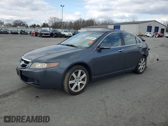 2004 Acura TSX with VIN JH4CL96854C014565, listed as a Copart auction lot 50443835 with 0 mi miles and Salvage Title. Bid and sale history available at carsss.com. Image 1.