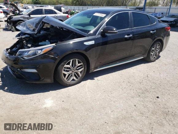 2020 Kia Optima Hybrid EX with VIN KNAGU4LE2L5037248, listed as a Copart auction lot 67170544 with 68,746 mi miles and Salvage Title. Bid and sale history available at carsss.com. Image 1.