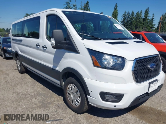 2024 Ford Transit Passenger XL z VIN 1FBAX2Y88RKA11307, wystawiony jako IAAI lot #42620775 z przebiegiem 13 624 mil mil oraz . Historia ofert i sprzedaży dostępna na DreamBid. Obrazek 1.
