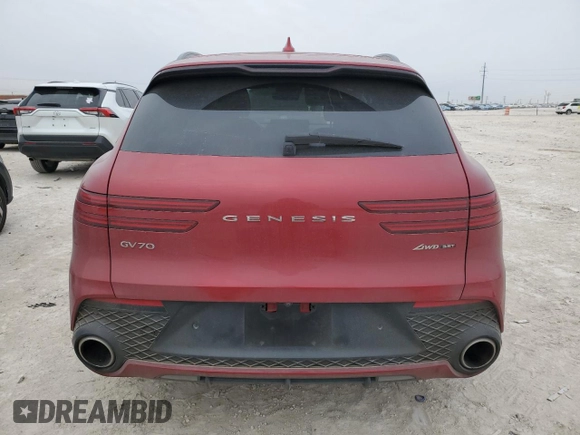 2022 Genesis GV70 Sport with VIN KMUMCDTCXNU011073, listed as a Copart auction lot 88661615 with 34,297 mi miles and Salvage title. Bid and sale history available at DreamBid. Image 6.