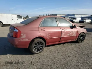 2005 Kia Spectra LX with VIN KNAFE122855108907, listed as a Copart auction lot 77502354 with Not Provided miles and Salvage Title. Bid and sale history available at carsss.com. Image 3.