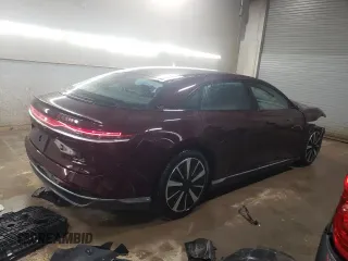 2024 Lucid Air Touring with VIN 50EA1TEA5RA004570, listed as a Copart auction lot 85683174 with 3,595 mi miles and Salvage Title. Bid and sale history available at carsss.com. Image 3.