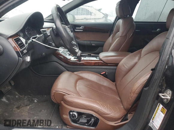 2013 Audi A8 4.0L with VIN WAUR2AFD3DN010884, listed as a Copart auction lot 42517495 with 123,212 mi miles and Salvage title. Bid and sale history available at DreamBid. Image 7.