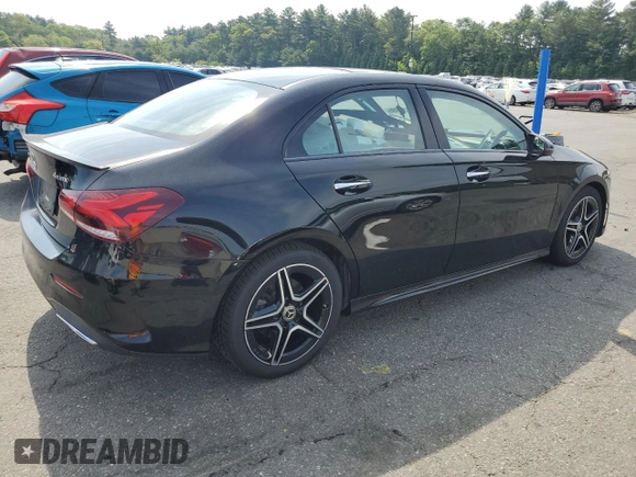 2021 Mercedes-Benz A 220 with VIN W1K3G4FB9MJ264526, listed as a Copart auction lot 59309095 with 34,682 mi miles and Salvage title. Bid and sale history available at DreamBid. Image 3.