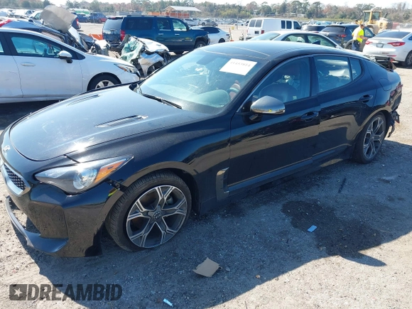 2020 Kia Stinger GT-Line with VIN KNAE15LA9L6081454, listed as a IAAI auction lot 41453814 with 51,068 mi miles. Bid and sale history available at carsss.com. Image 17.