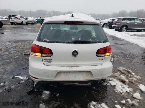 2011 Volkswagen Golf TDI with VIN WVWDM7AJ4BW161053, listed as a Copart auction lot 44912435 with 63,022 mi miles and Salvage Title. Bid and sale history available at carsss.com. Image 6.