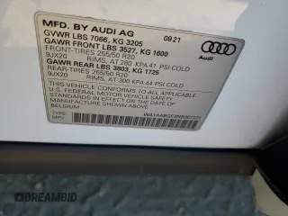 2022 Audi e-tron Premium with VIN WA1AABGE3NB007271, listed as a Copart auction lot 76786454 with 31,633 mi miles and Salvage Title. Bid and sale history available at DreamBid. Image 12.