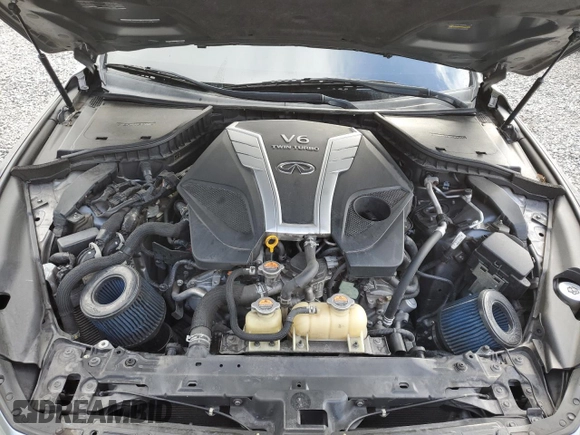 2016 Infiniti Q50 3.0t Red Sport 400 with VIN JN1FV7AP7GM421302, listed as a Copart auction lot 51716195 with 92,137 mi miles and Salvage Title. Bid and sale history available at carsss.com. Image 12.