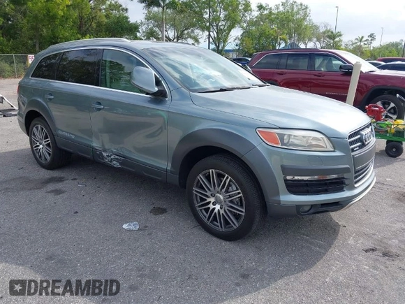 2007 Audi Q7 Premium with VIN WA1BY74LX7D068219, listed as a IAAI auction lot 41829548 with 125,071 mi miles and . Bid and sale history available at DreamBid. Image 1.