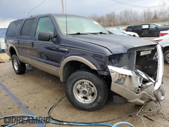 2000 Ford Excursion Limited with VIN 1FMNU43S4YEB85419, listed as a Copart auction lot 46796535 with 118,979 mi miles and Salvage title. Bid and sale history available at DreamBid. Image 4.